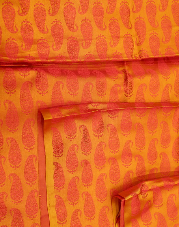 Signoraa Mustard Tanchui Silk With Maroon Thread Weaving - PMT012185
