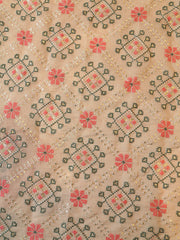 Signoraa Light Pink Chanderi Cross Stitch Sequence Embroidery Fabric – PMT012368