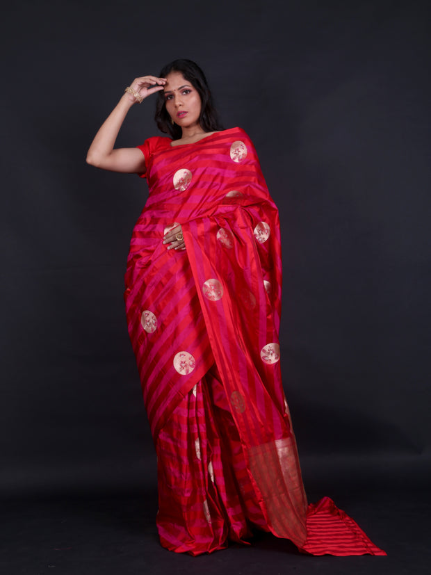 Signoraa Red Banarasi Patola Handloom Saree – BSK09384