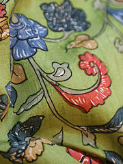 Signoraa Raw Silk Kalamkari Print Fabric – PMT012606M  PMT012606G