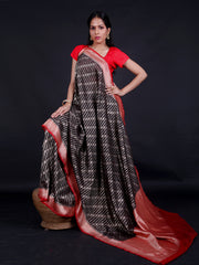 Signoraa Black Banarasi Silk Contrast Saree – BSK09898