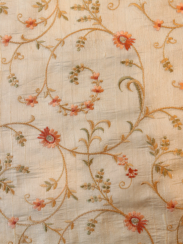 Signoraa Dupion Silk Flower Embroidery Fabric – PMT012522W  PMT012522OP