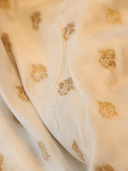 Signoraa Silk Gold Silver Zari Butti Fabric – PMT012571W   PMT012571BG