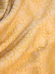 Signoraa Mustard Silk Gold Jaal Weaving Fabric – PMT012300