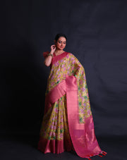 The mustard blended saree you described sounds vibrant and elegant,- BLN01341