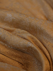 Signoraa Beige Silk Gold Jaal Weaving Fabric – PMT012271