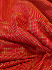 Signoraa Silk Zari Gold Checks Weaving Fabric – PMT012622R