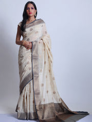 Signoraa cream Fancy Cotton saree - FCT010526