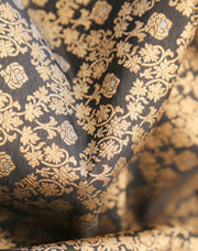 Signoraa Black Silk With Antique Design - PMT012357