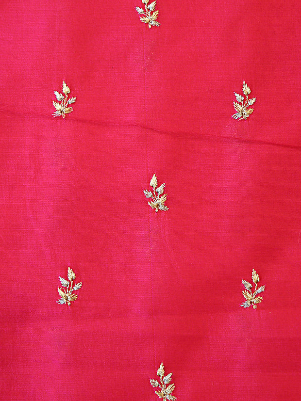 Signoraa Chanderi Cotton Gold Silver Embroidery Butti Fabric – PMT012561RP PMT012561G PMT012561M