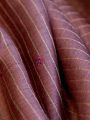 Signoraa Wine Chanderi Zari Strips Butti Embroidery Fabric – PMT012494