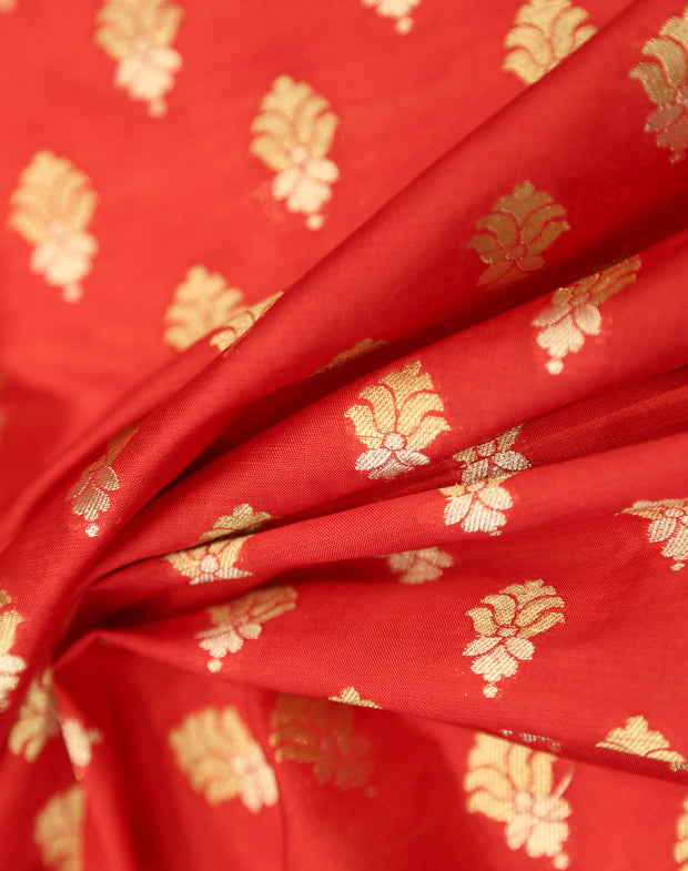 Signoraa Red Silk With Zari Butti - PMT011610