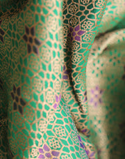 Signoraa Green Silk Brocade With Gold And Meenakari - PMT011419