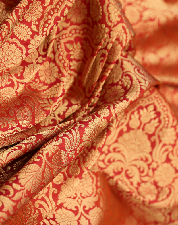 Signoraa Rust Silk Brocade - PMT011653