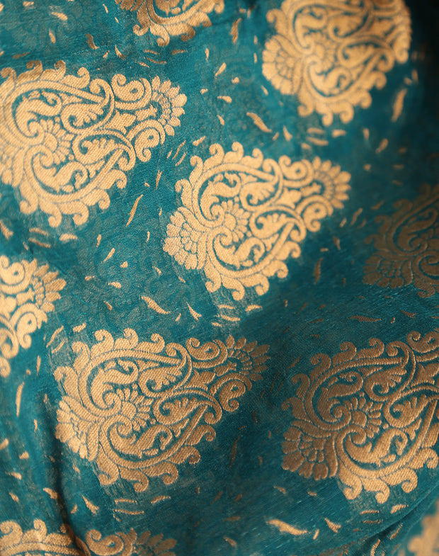 Signoraa T-Blue Silk With Thread Weaving - PMT05558