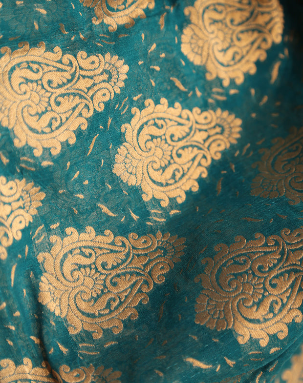 Signoraa T-Blue Silk With Thread Weaving - PMT05558