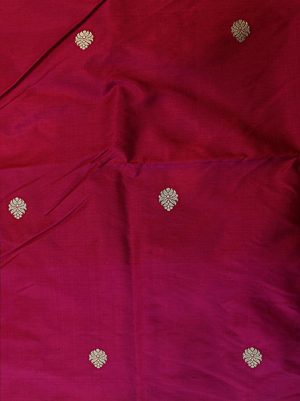Signoraa Pink Silk Gold Weaving Fabric – PMT012437