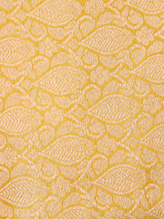 Signoraa Mustard Silk Gold Jaal Weaving Fabric – PMT012300