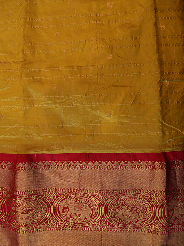 Signoraa Kanjivaram Silk Contrast Boarder Zari Checks Weaving Butti Fabric – PMT012586P PMT012586M
