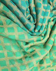 Signoraa Green Georgette With Crushed Zari All Over And Dyeing - PMT01054