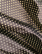 Signoraa Black Silk Gold Polka Dots Fabric – PMT010523