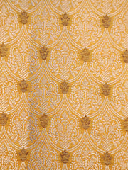Signoraa Mustard Silk Gold Copper Jaal Weaving Fabric – PMT012528