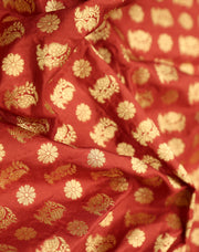 Signoraa Red Silk With Gold Zari Butti - PMT011624