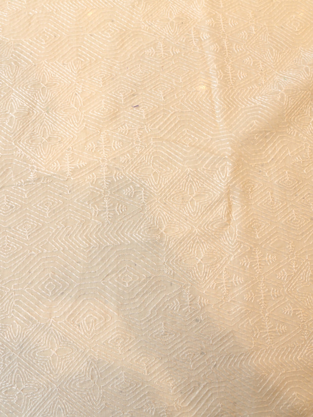 Signoraa Off White Chanderi Embroidery Fabric – PMT012497