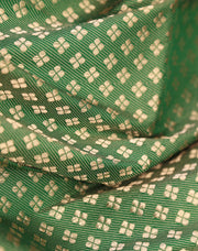 Signoraa Green Silk Gold Tissue With Gold Butti - PMT011817