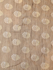 Signoraa Beige Tussar Georgette Silver Gold Butti Fabric – PMT011606