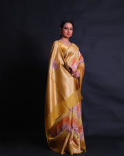 The multi handloom cotton saree woven in rangkhat style with zari sounds absolutely stunning.- BSK010709