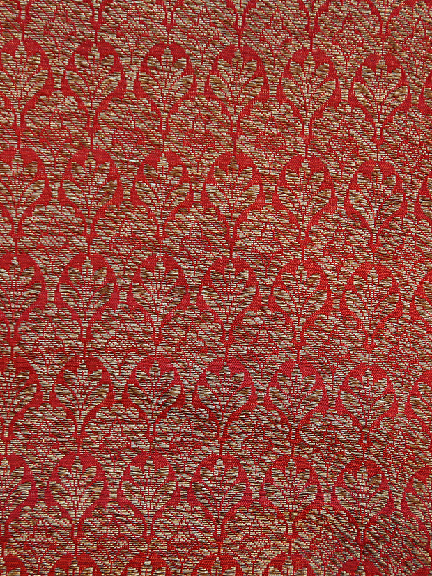 Signoraa Maroon Silk Antique Jaal Weaving Fabric – PMT012087