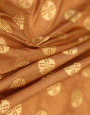 Signoraa Beige Silk With Gold And Silver Butti - PMT011609