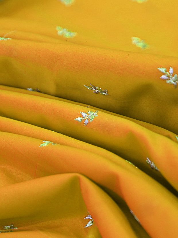 Signoraa Chanderi Cotton Gold Silver Embroidery Butti Fabric – PMT012561RP PMT012561G PMT012561M