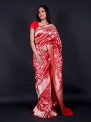 Signoraa Banarasi Red Silk Gold Zari Patola Saree – BSK09952