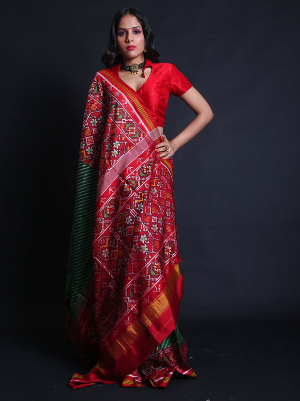 Signoraa Pinkish Gold Zari Kota Tissue Handloom Saree – KTJ03832