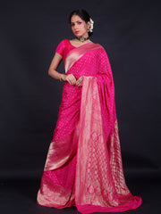 Signoraa Pink Georgette Mango Butti Saree – CRP00927