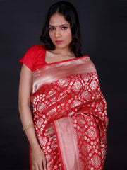 Signoraa Banarasi Red Silk Gold Zari Patola Saree – BSK09952
