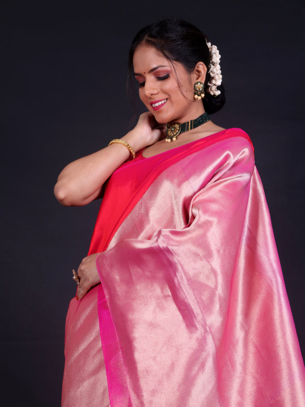 Signoraa Rani Pink Banarasi Silk Chattai Handloom Saree – BSK09560