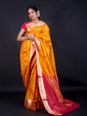 Signoraa Mustard Silk Zari Gold Butti Saree – KSL02939